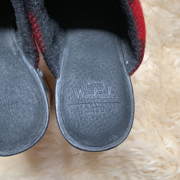 Woolrich Limited Edition Buffalo Check Plaid Flannel Wool Wooden Mules Clogs 7.5 - Picture 5 of 12